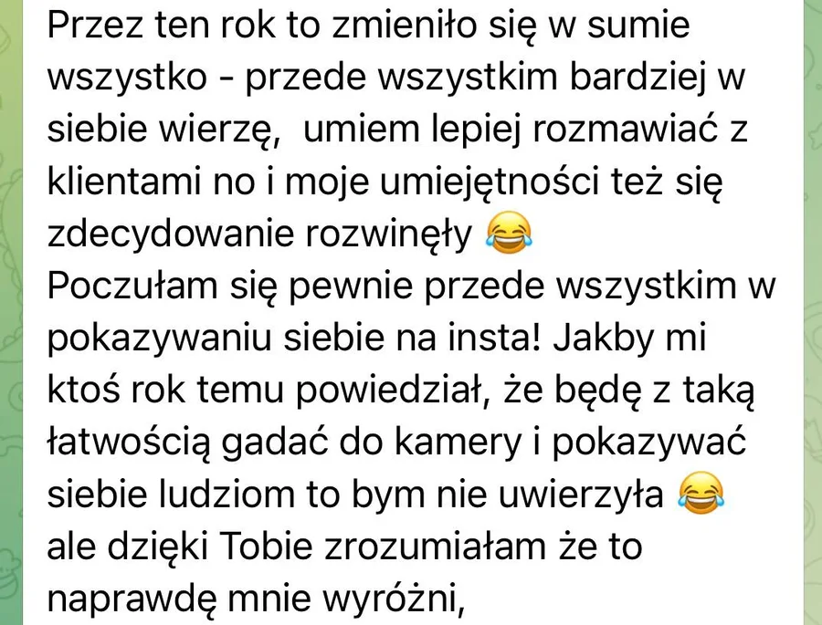 Opinia uczestniczki